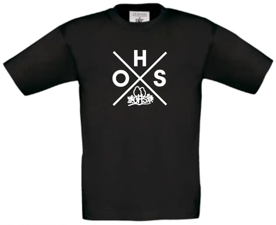 T-Shirt Kinder Otto-Hahn-Schule Kreuz (Druck weiß)